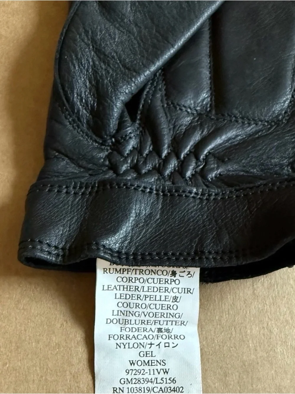 Harley Davidson Single Leather Glove (Left Hand) Women’s Size Medium Pink Black